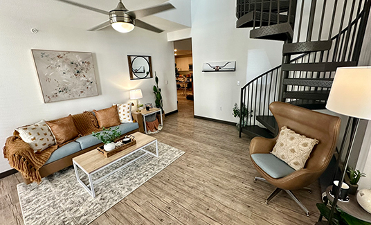 furnished living space
