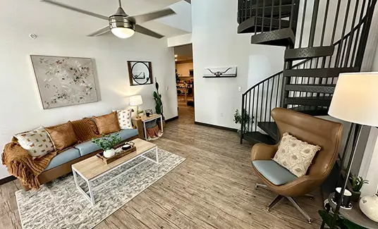 spacious living room