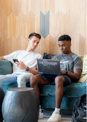 Guys on laptop